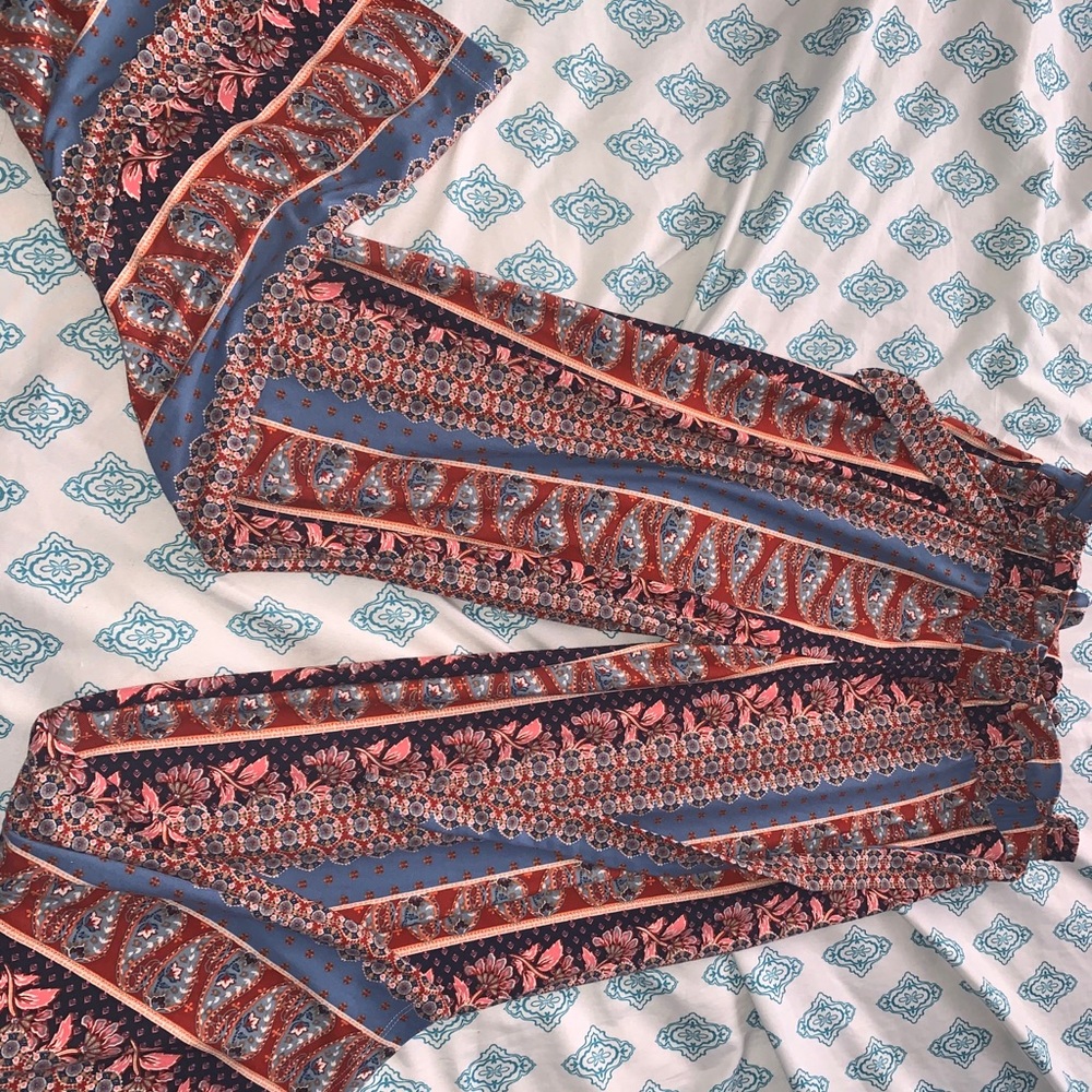 paisley flare pants